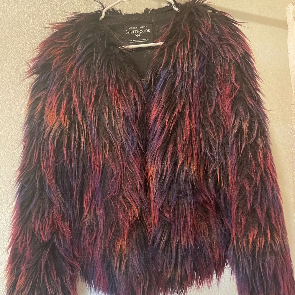 Faux fur jacket, Spirithoods size Sm
